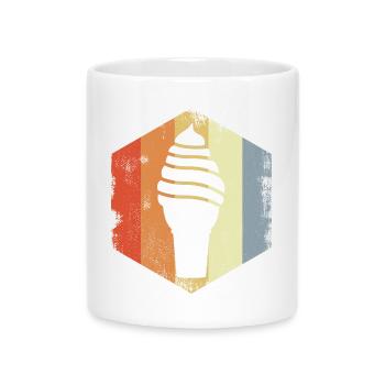 Vintage Softeis - Tasse mit Herzhenkel - Weiß - Vorne