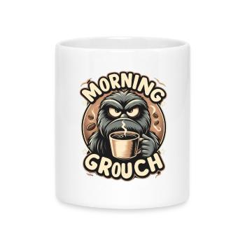 Morning grouch - Mug with Heart-Shaped Handle - white - Front