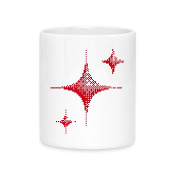 Red Spark Minimal - Mug with Heart-Shaped Handle - white - Front