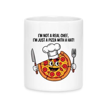 Pizza Chef Humour T-Shirt - Mug avec anse en forme de cœur - blanc - Devant