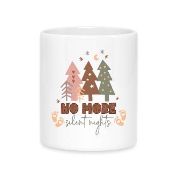 Boho Funny Christmas Pregnancy Annoucement - Mug with Heart-Shaped Handle - white - Front