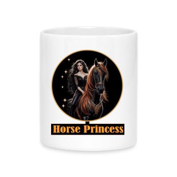 Princesse du cheval : Cavalier de nuit - Mug avec anse en forme de cœur - blanc - Devant
