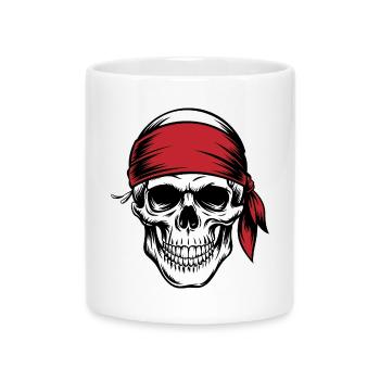 Crâne de pirate - Mug avec anse en forme de cœur - blanc - Devant
