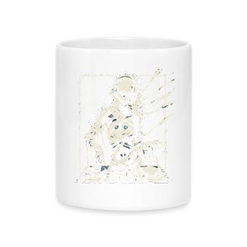 Futuristischer DJ mit Glitch-Effekten. - Tasse mit Herzhenkel - Weiß - Vorne
