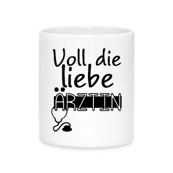 Liebe Ärztin Geschenk - Tasse mit Herzhenkel - Weiß - Vorne