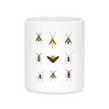 insectes moustiques abeille piqûre vue voler bug - Mug avec anse en forme de cœur - blanc - Devant