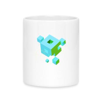 würfel pixel 3d nerd game mind craft Rubix Zauber  - Mug avec anse en forme de cœur - blanc - Devant