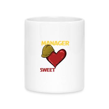 Ouvrier de la construction Coeur Amour Design - Mug avec anse en forme de cœur - blanc - Devant
