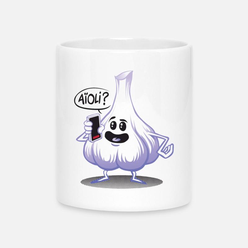 Ail phone - Mug avec anse en forme de cœur - blanc