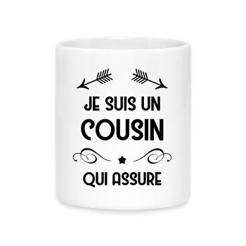 Onkel / Tante / Vetter / Cousin / Kusine - Tasse mit Herzhenkel - Weiß - Vorne