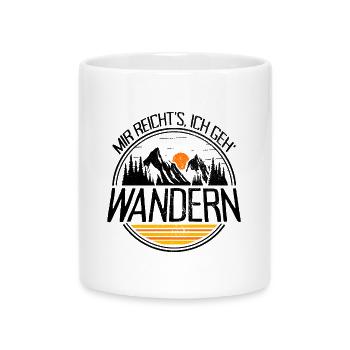 Mir Reichts Ich Geh Wandern Berge Natur Camping - Tasse mit Herzhenkel - Weiß - Vorne