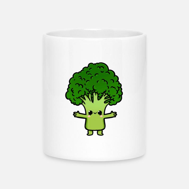 Sweet broccoli - Mug with Heart-Shaped Handle - white