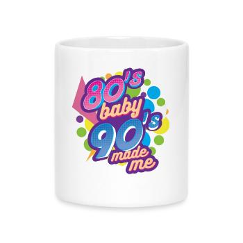 80s bébé des années 90 m'a fait 1980 1990 - Mug avec anse en forme de cœur - blanc - Devant