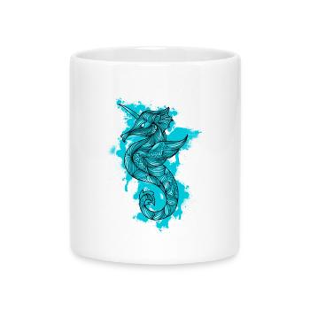 hippocampe - Mug avec anse en forme de cœur - blanc - Devant