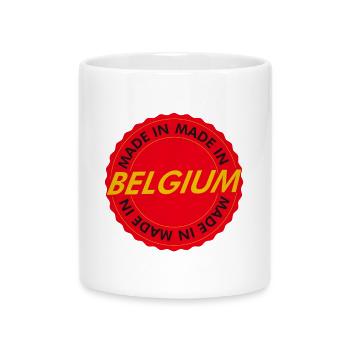 Born in Belgium - Mug with Heart-Shaped Handle - white - Front