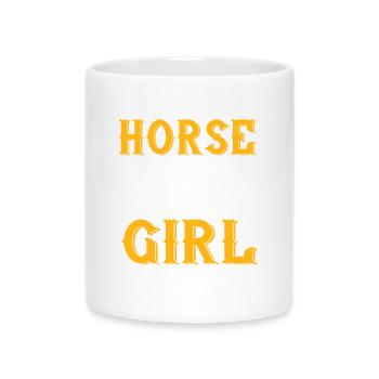 Horse Girl Pferde Mädchen Geschenk - Tasse mit Herzhenkel - Weiß - Vorne