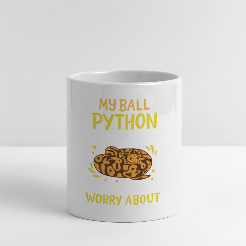 Ball Python Mug with Heart-Shaped Handle