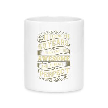 65th birthday - Mug with Heart-Shaped Handle - white - Front