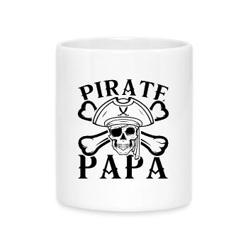 Pirate Papa Citation amusante pour les pirates - Mug avec anse en forme de cœur - blanc - Devant