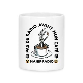Pas de radio avant mon café Manip radio Radiologie - Mug avec anse en forme de cœur - blanc - Devant