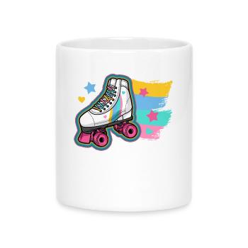 Rollschuhe Rollschuhläufer - Tasse mit Herzhenkel - Weiß - Vorne