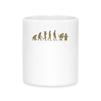 Evolution of Gamer Gambler Nerd Geek Progamer - Mug with Heart-Shaped Handle - white - Front