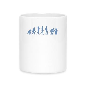 Evolution of Gamer Gambler Nerd Geek Progamer - Mug with Heart-Shaped Handle - white - Front