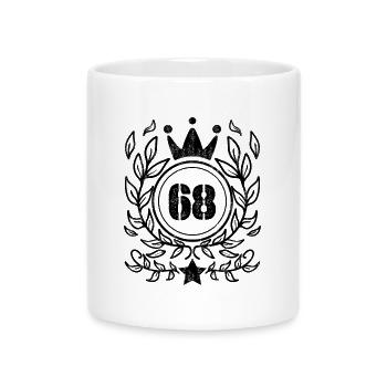 68 - Jahrgang Jahr Geburtsjahr 1968 - Tasse mit Herzhenkel - Weiß - Vorne