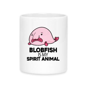 Blobfish Fish - Mug with Heart-Shaped Handle - white - Front