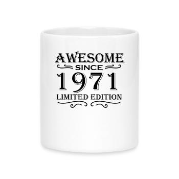 1971 - Born 1971 - Mug with Heart-Shaped Handle - white - Front