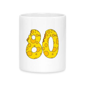 80 years old - 80th birthday gift - 1980 - Mug with Heart-Shaped Handle - white - Front
