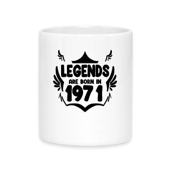 1971 - Jahrgang 1971 - Tasse mit Herzhenkel - Weiß - Vorne