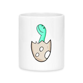 Motif Dino d’œuf de dinosaure - Mug avec anse en forme de cœur - blanc - Devant