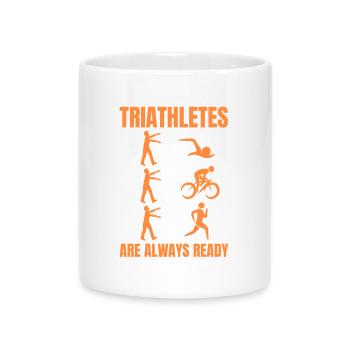 Lustiger Triathlon - Tasse mit Herzhenkel - Weiß - Vorne