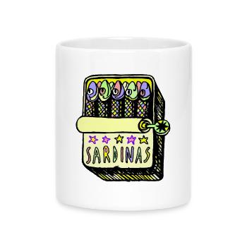 Sardinen - Tasse mit Herzhenkel - Weiß - Vorne
