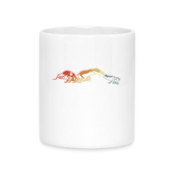 Schwimmsportler - Tasse mit Herzhenkel - Weiß - Vorne