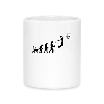 Basketball Evolution - Tasse mit Herzhenkel - Weiß - Vorne
