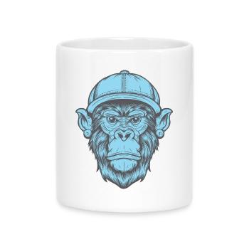 Funky Monkey - Mug with Heart-Shaped Handle - white - Front