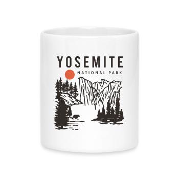 Yosemite National Park - Mug with Heart-Shaped Handle - white - Front