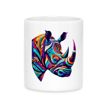 Rhinoceros - Mug with Heart-Shaped Handle - white - Front