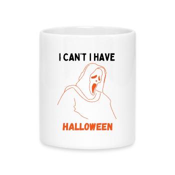 I Can't I Have Halloween - Mug with Heart-Shaped Handle - white - Front