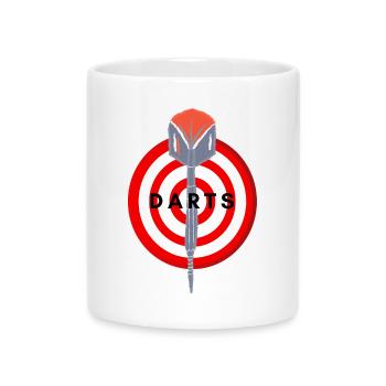 Darts Bullseye Focus - Mug with Heart-Shaped Handle - white - Front