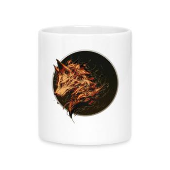 Mythical Fantasy Animal - Mug with Heart-Shaped Handle - white - Front