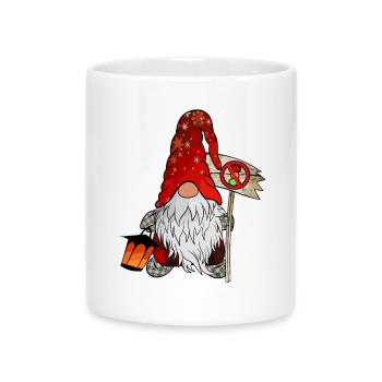 Anti Traffic Light Imp Christmas Dwarf - Mug with Heart-Shaped Handle - white - Front