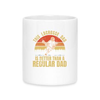 Lacrosse Vater - Tasse mit Herzhenkel - Weiß - Vorne