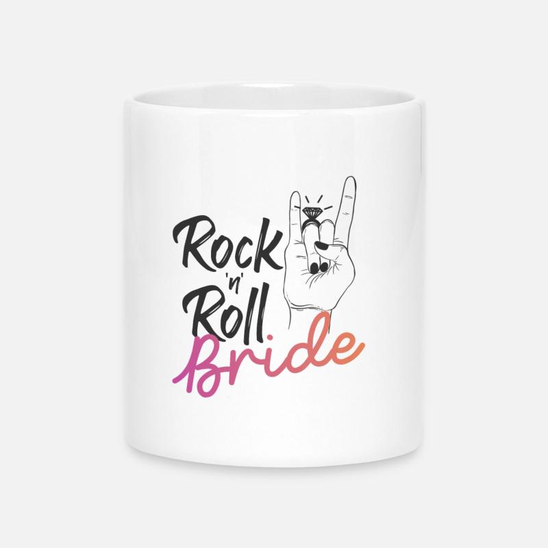 Rock 'n' Roll Bride - Mug with Heart-Shaped Handle - white