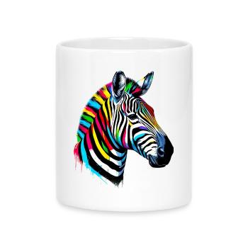 Zèbre - Mug avec anse en forme de cœur - blanc - Devant