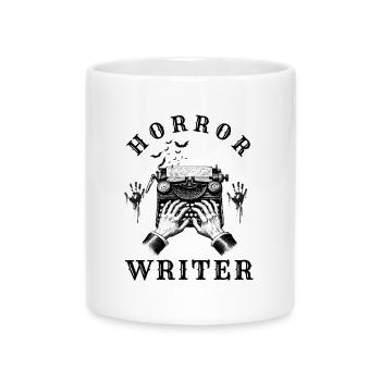 Horreur Écrivain Littérature Écriture Machine à écrire - Mug avec anse en forme de cœur - blanc - Devant