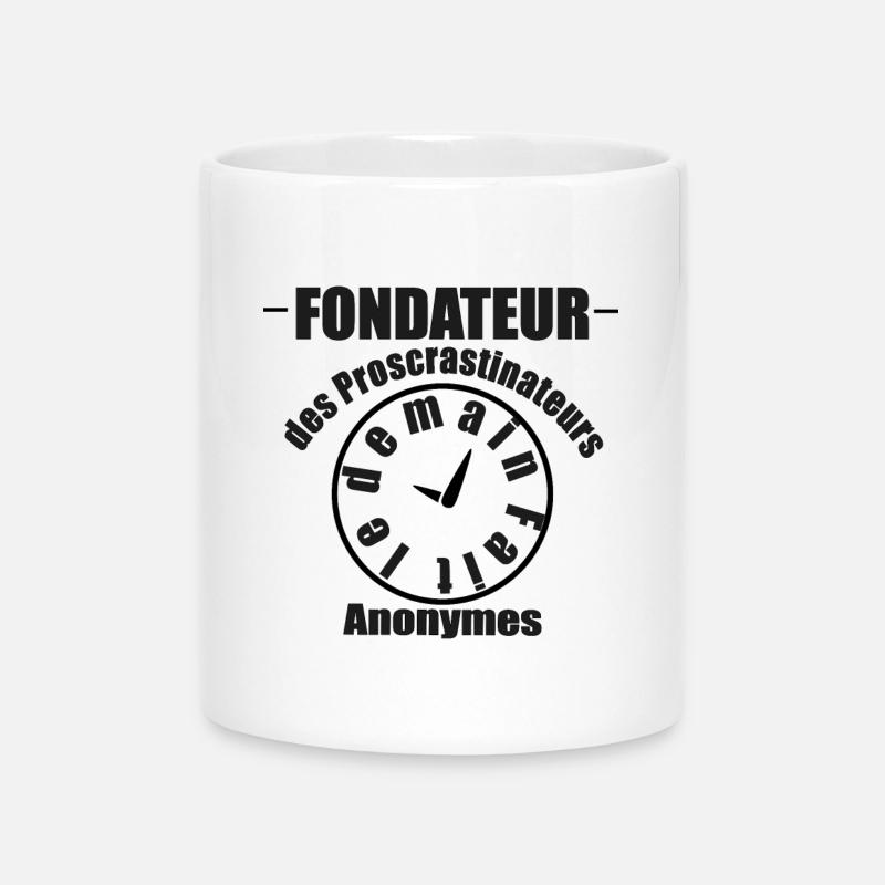 Procrastinator - Mug with Heart-Shaped Handle - white