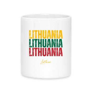 Flag of Lithuania, Lithuanian pride - Mug with Heart-Shaped Handle - white - Front